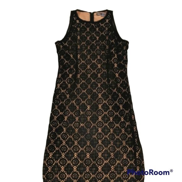 Vince Dresses & Skirts - Black Silk Lace Sheath Dress, Sleeveless Size 6 by Vince